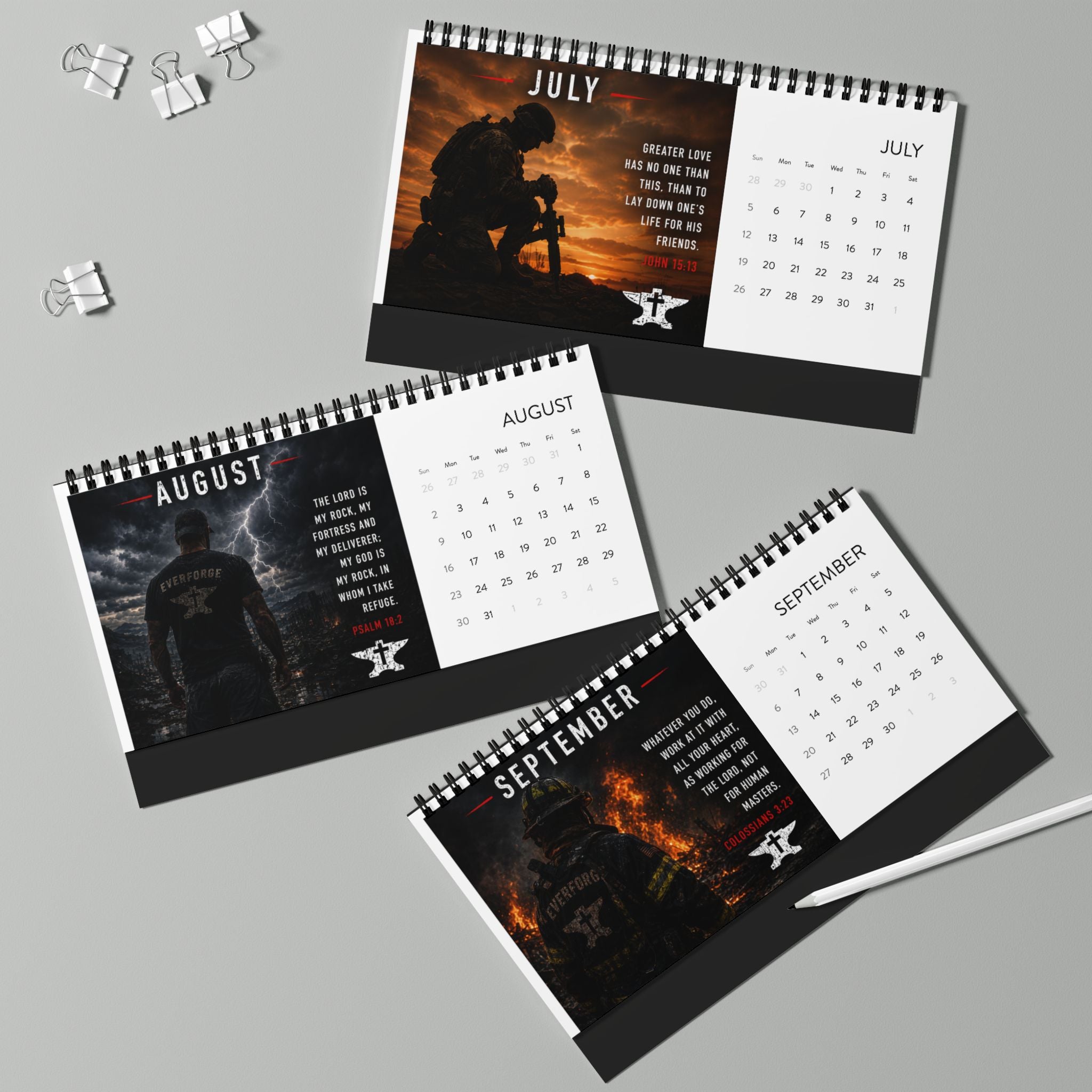 Apocalypse Everforge 2027 Desktop Calendar