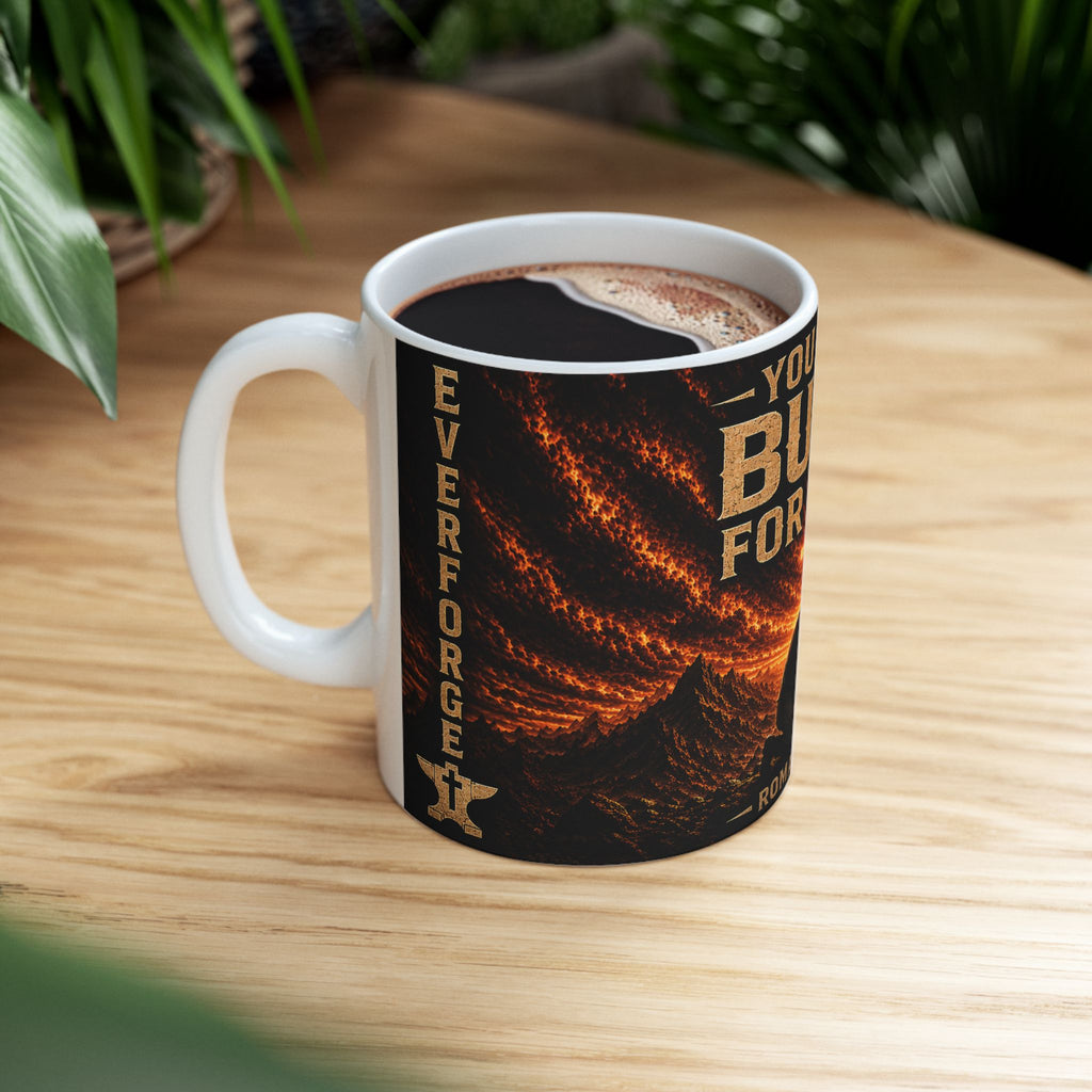 Built For More Christian Coffee Mug — "You Were Built For More" Romans 5:3-5 Inspirational Ceramic Mug
