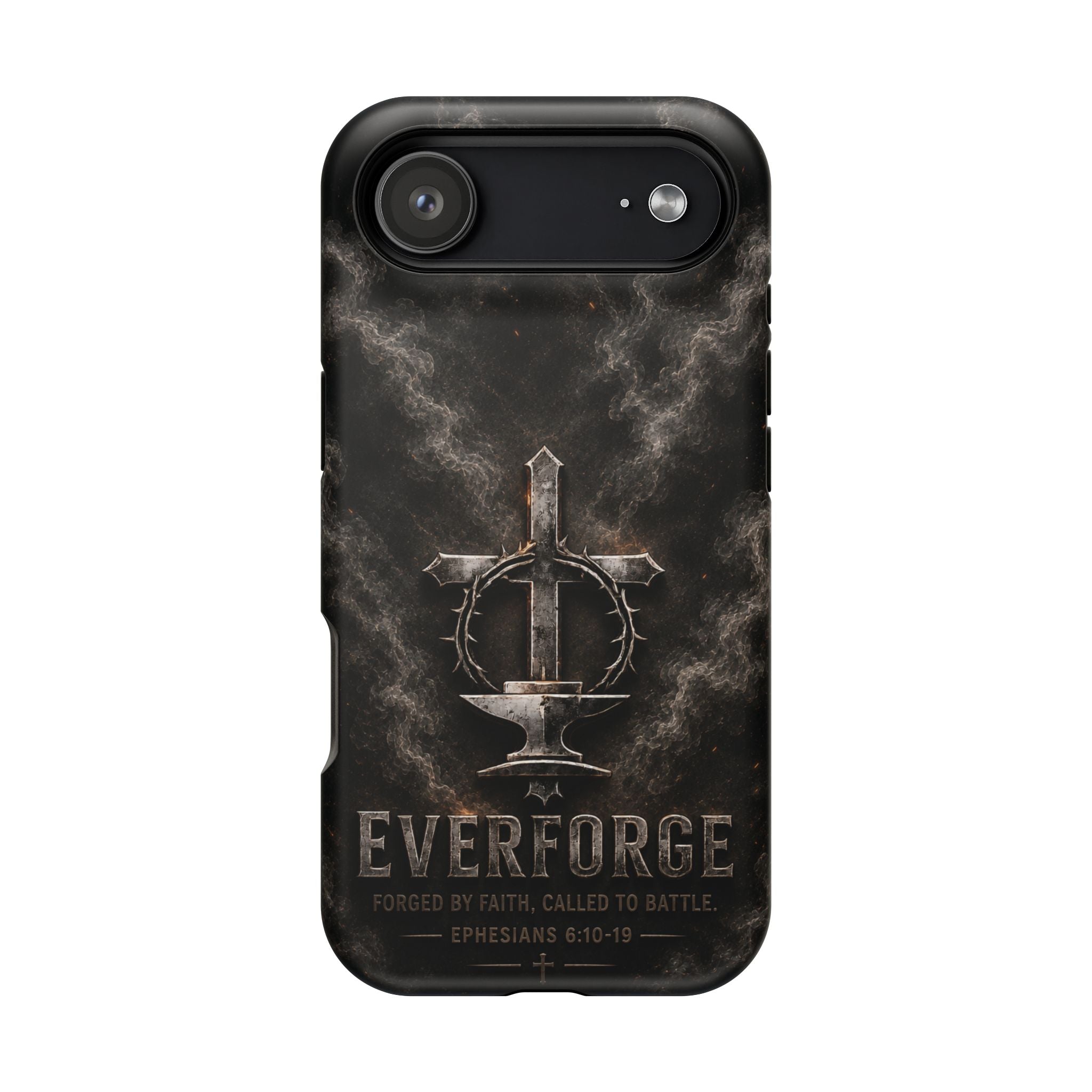 Everforge Faith-Based Magnetic Impact-Resistant Phone Case — "Forged by Faith, Called to Battle" (Ephesians 6:10-19)