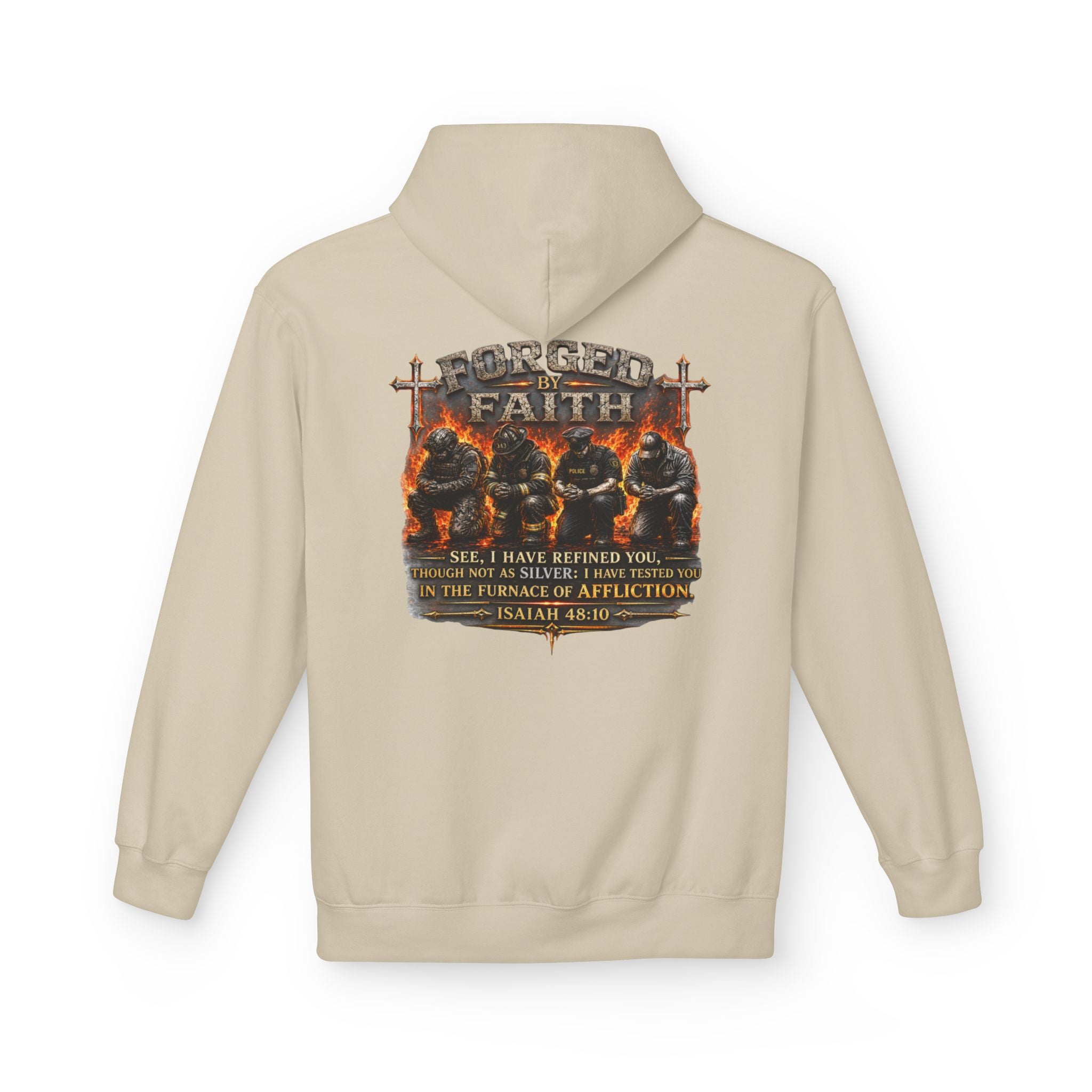 Forged by Faith Isaiah 48:10 Hoodie — Christian Faith Pullover