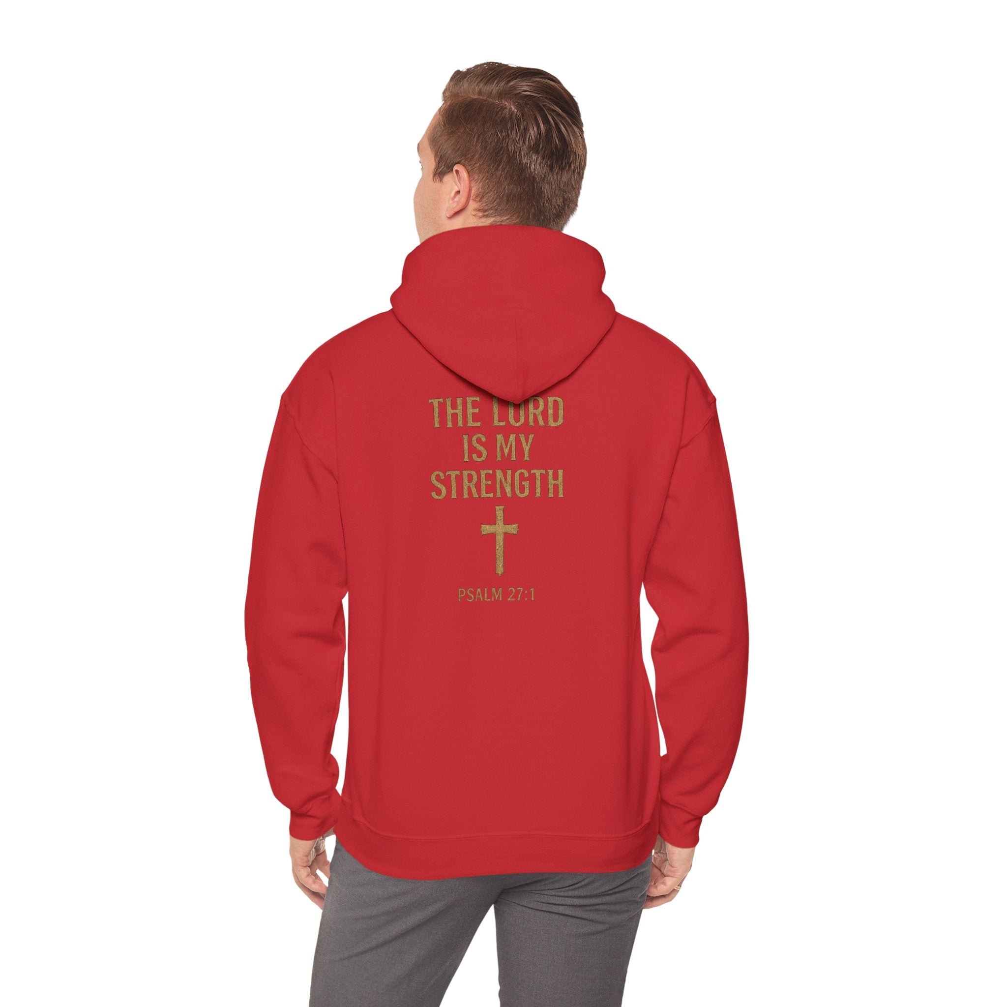 Christian Hoodie – "The Lord Is My Strength" Psalm 27:1 Pullover