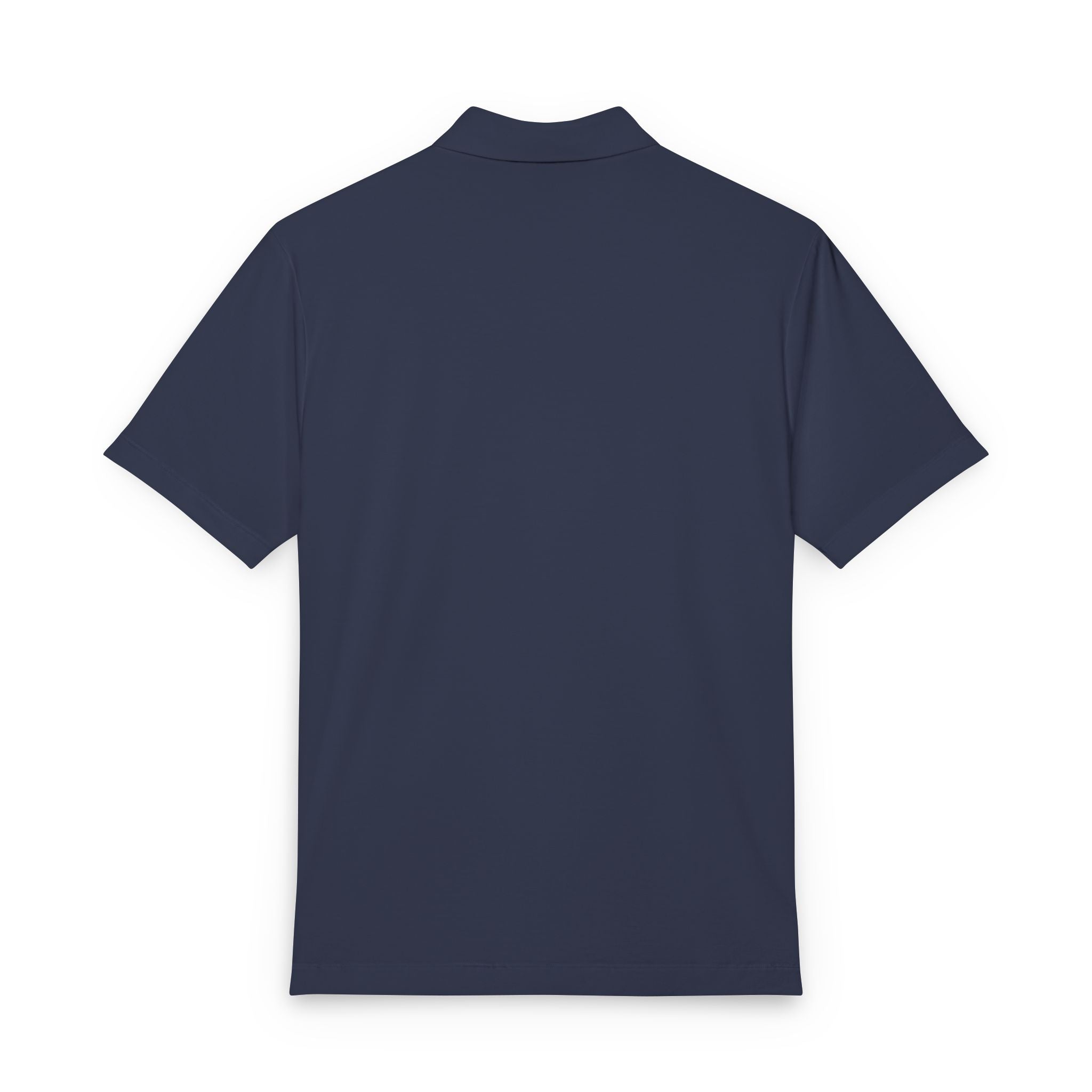 Men's White Polo Shirt with Gold Crest Embroidered Chest — Mercer+Mettle Stretch Jersey