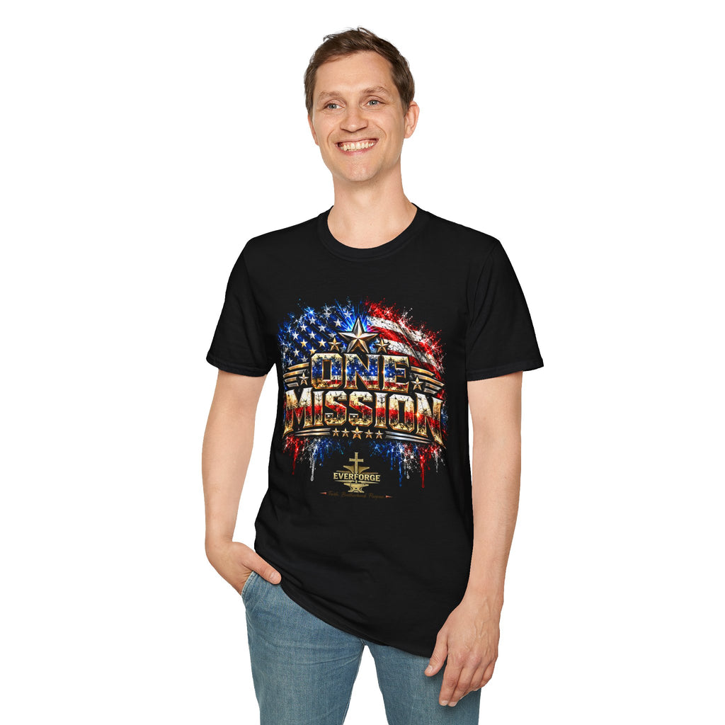 Veteran's Day Christian Military T-Shirt – One Mission, Same God Patriotic Faith Design