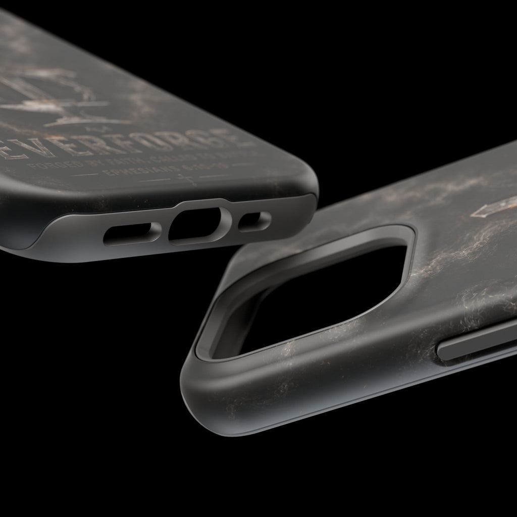 Everforge Faith-Based Magnetic Impact-Resistant Phone Case — "Forged by Faith, Called to Battle" (Ephesians 6:10-19)