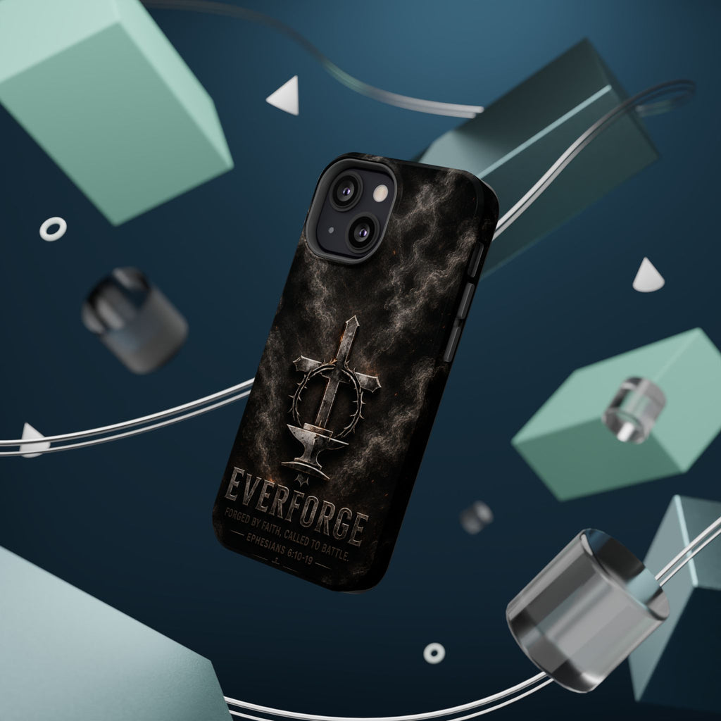 Everforge Faith-Based Magnetic Impact-Resistant Phone Case — "Forged by Faith, Called to Battle" (Ephesians 6:10-19)