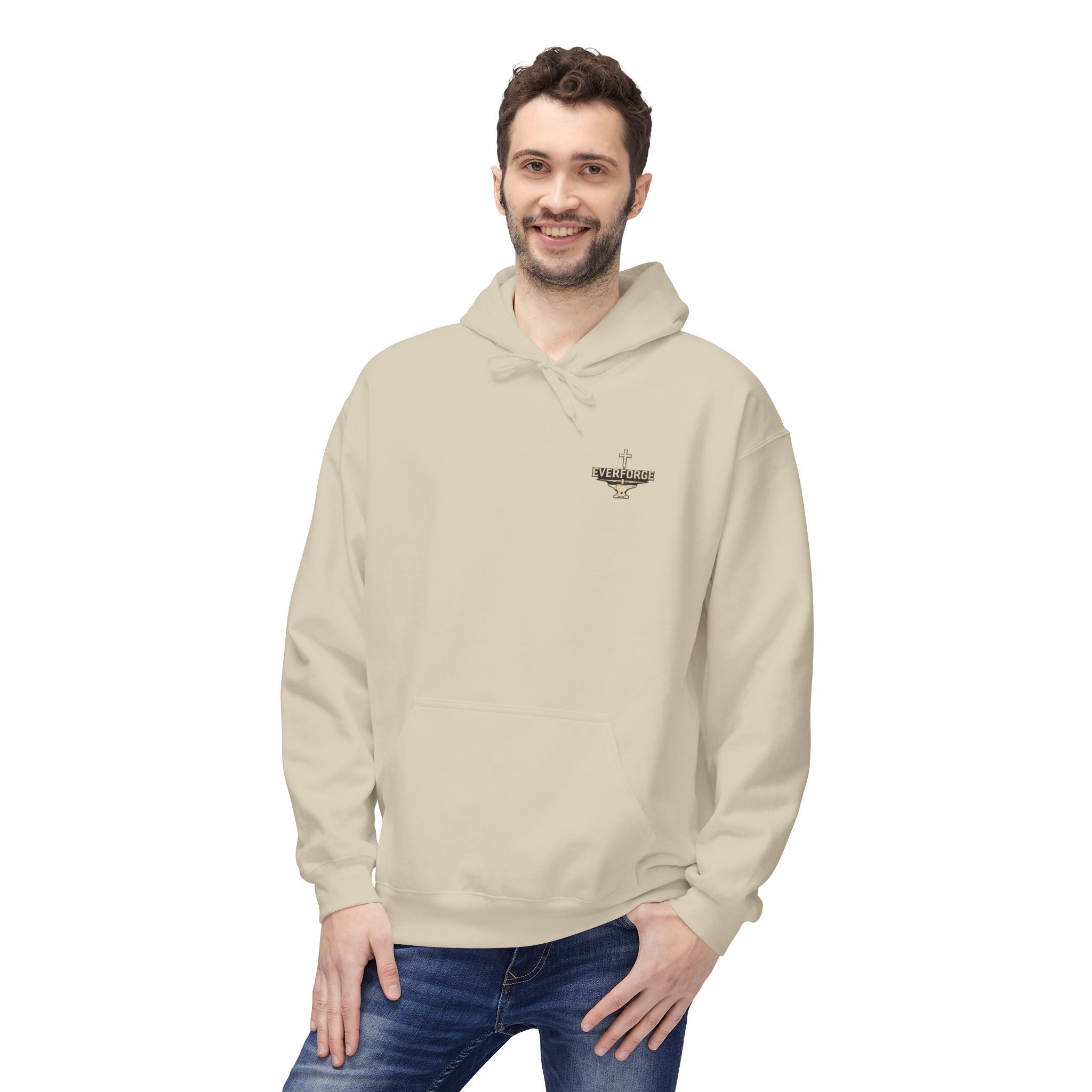 Christian Cross Hoodie — "I Became The Man I Used To Be" Faith Graphic Pullover