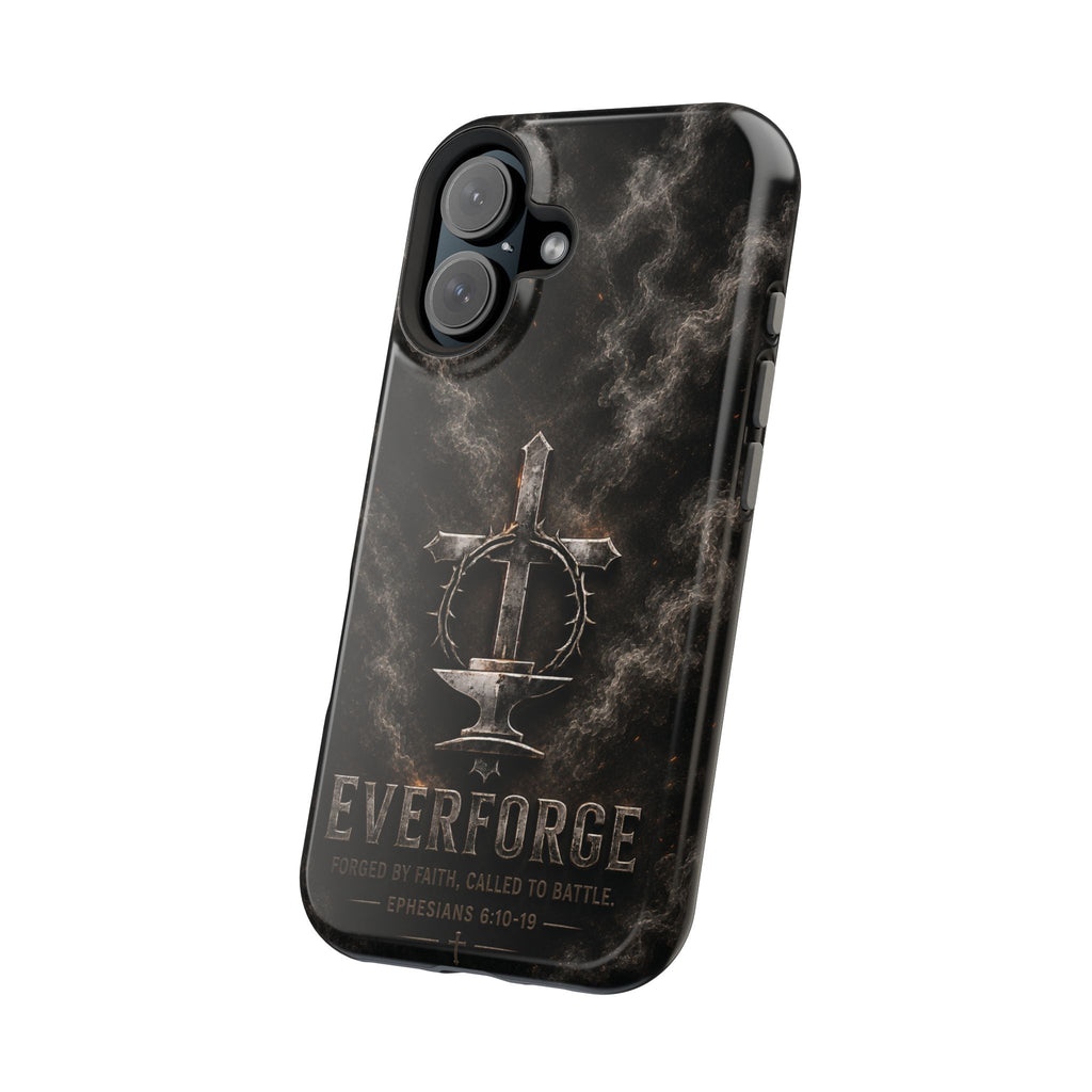 Everforge Faith-Based Magnetic Impact-Resistant Phone Case — "Forged by Faith, Called to Battle" (Ephesians 6:10-19)