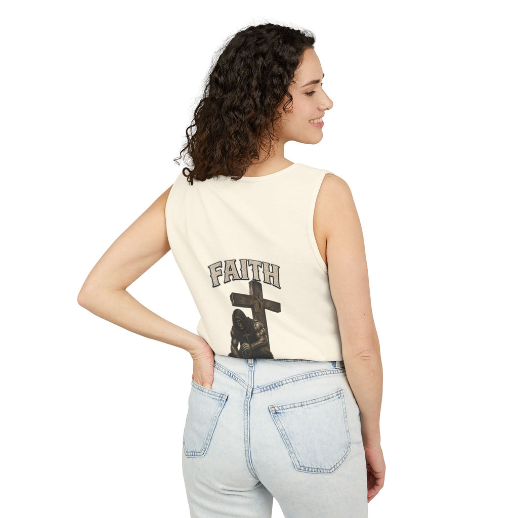 Faith Over Fear Tank Top — Christian Cross Prayer Graphic Tank