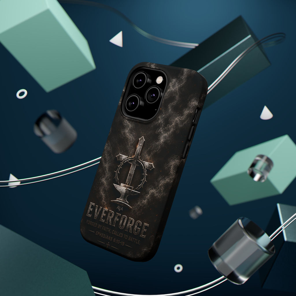 Everforge Faith-Based Magnetic Impact-Resistant Phone Case — "Forged by Faith, Called to Battle" (Ephesians 6:10-19)