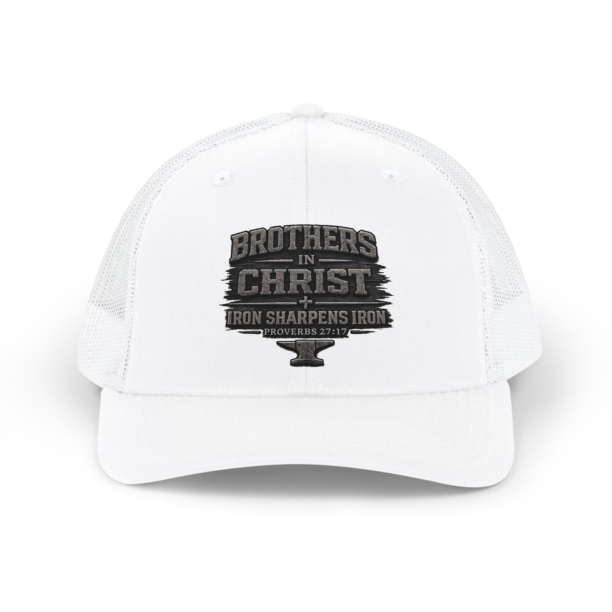 Iron Sharpens Iron Trucker Cap – Proverbs 27:17 Faith Snapback Hat