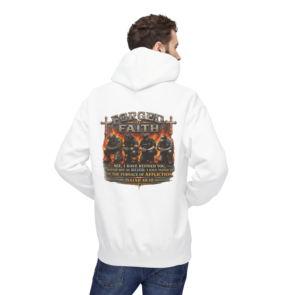 Forged by Faith Isaiah 48:10 Hoodie — Christian Faith Pullover