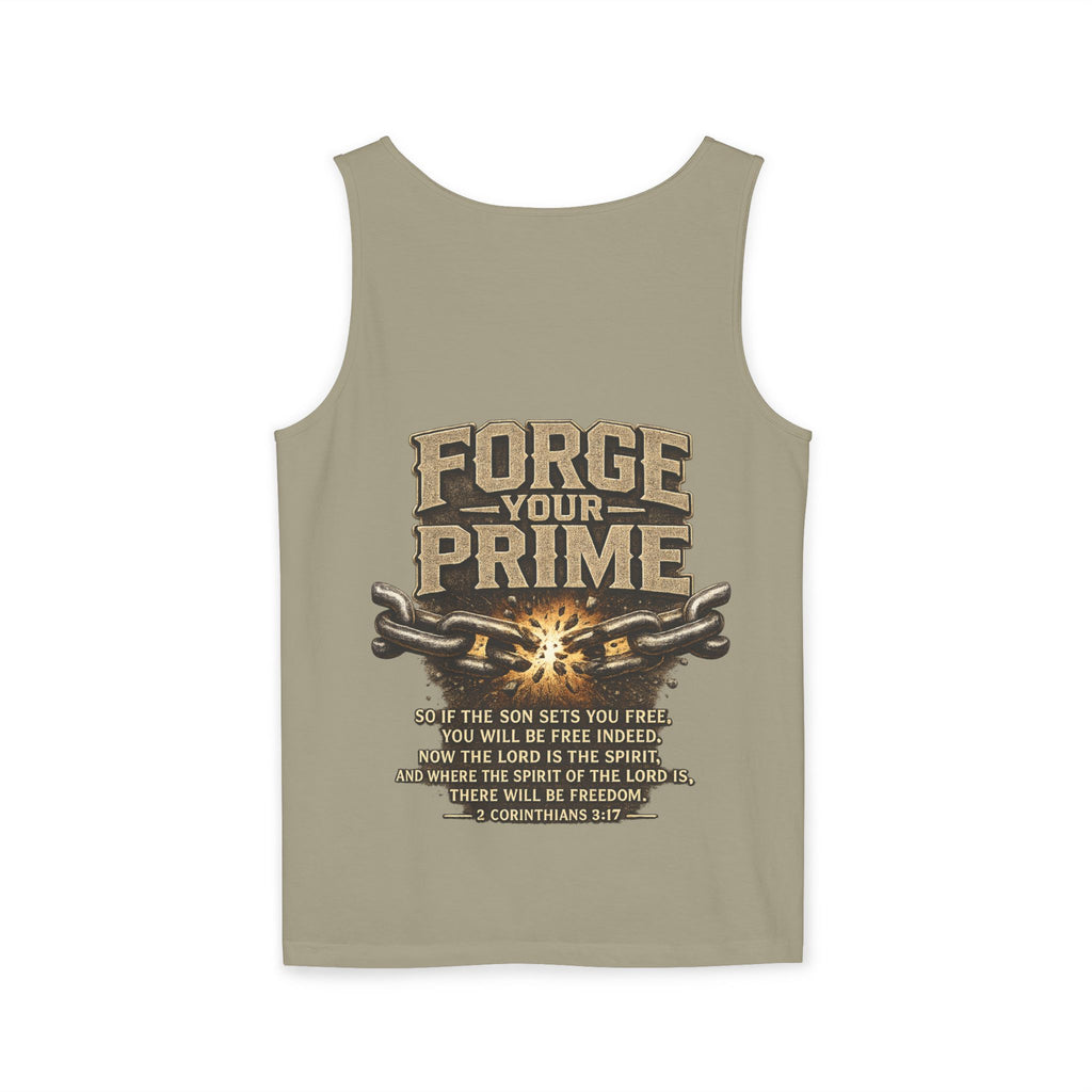 Forge Your Prime 2 Corinthians 3:17 Tank Top - Christian Faith Fitness Tank