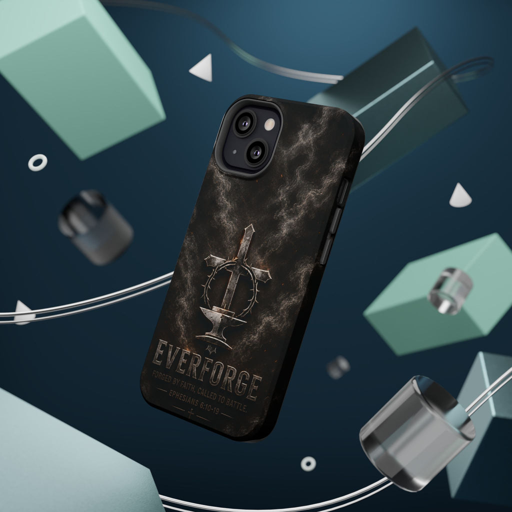 Everforge Faith-Based Magnetic Impact-Resistant Phone Case — "Forged by Faith, Called to Battle" (Ephesians 6:10-19)