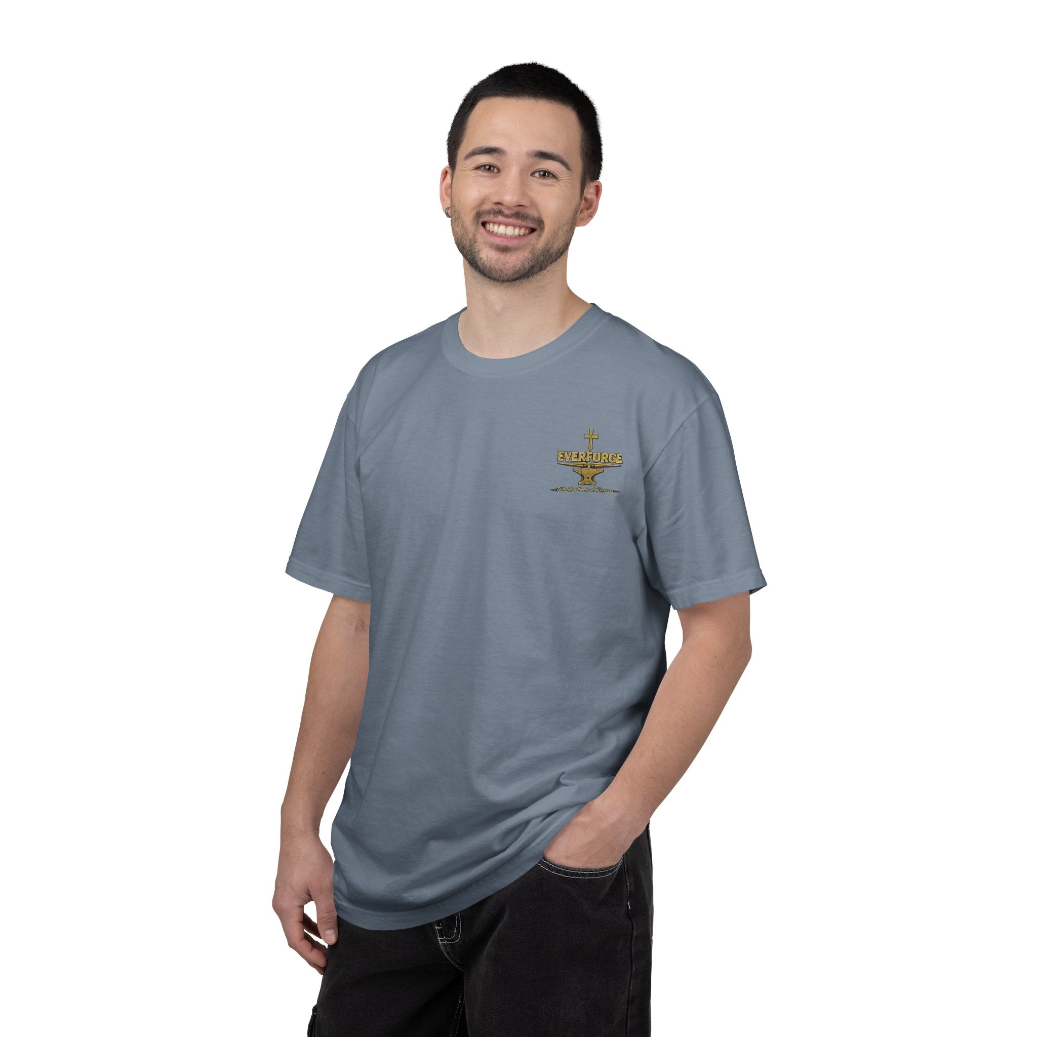 Christian Cross T-Shirt — “Act Like Men. Be Strong.” (1 Corinthians 16:13)