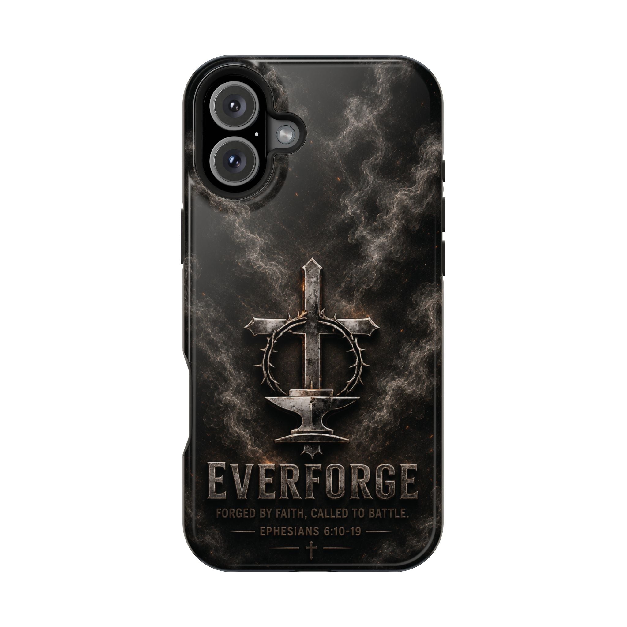Everforge Faith-Based Magnetic Impact-Resistant Phone Case — "Forged by Faith, Called to Battle" (Ephesians 6:10-19)
