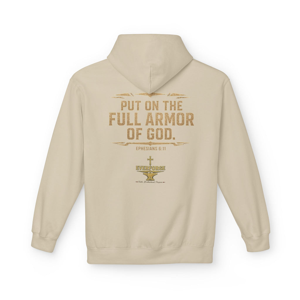 Warrior for Christ Hoodie — "Put On the Full Armor of God" Christian Faith Pullover