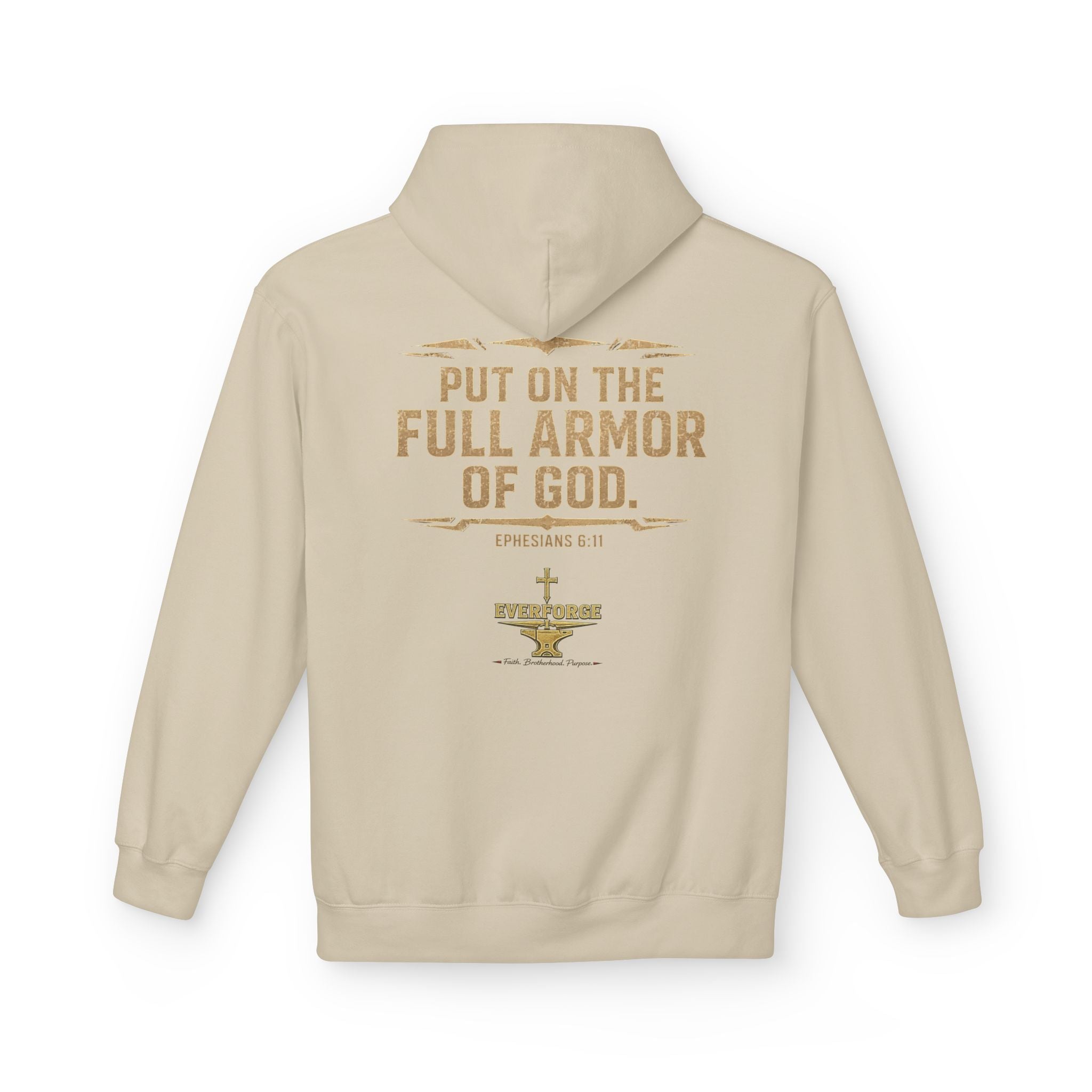 Warrior for Christ Hoodie — "Put On the Full Armor of God" Christian Faith Pullover