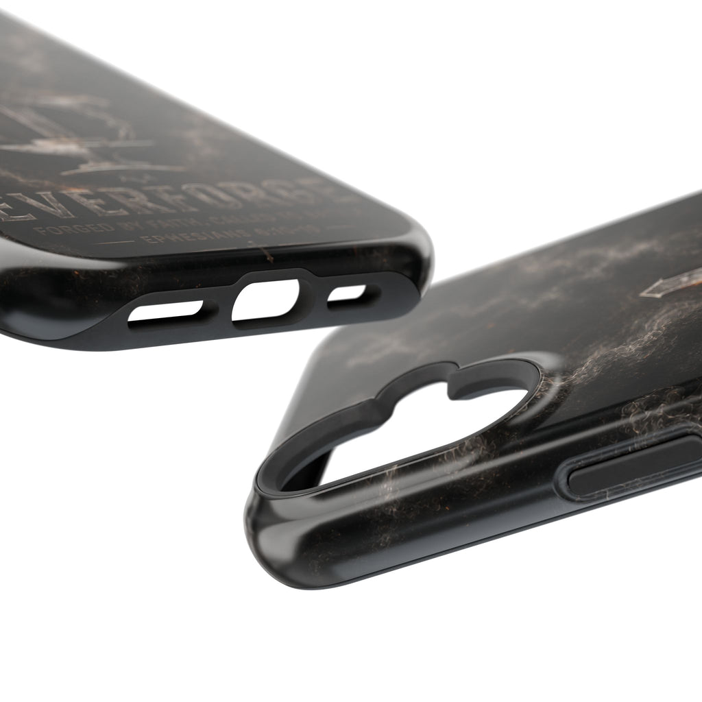 Everforge Faith-Based Magnetic Impact-Resistant Phone Case — "Forged by Faith, Called to Battle" (Ephesians 6:10-19)