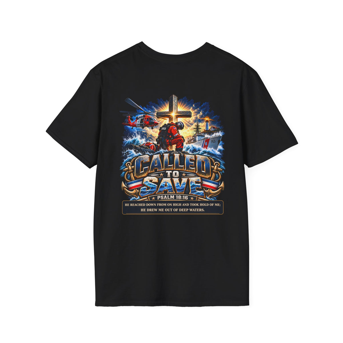 Coast Guard 'Ready Always' T‑Shirt — Called to Save Psalm 107:6 Tribute Tee