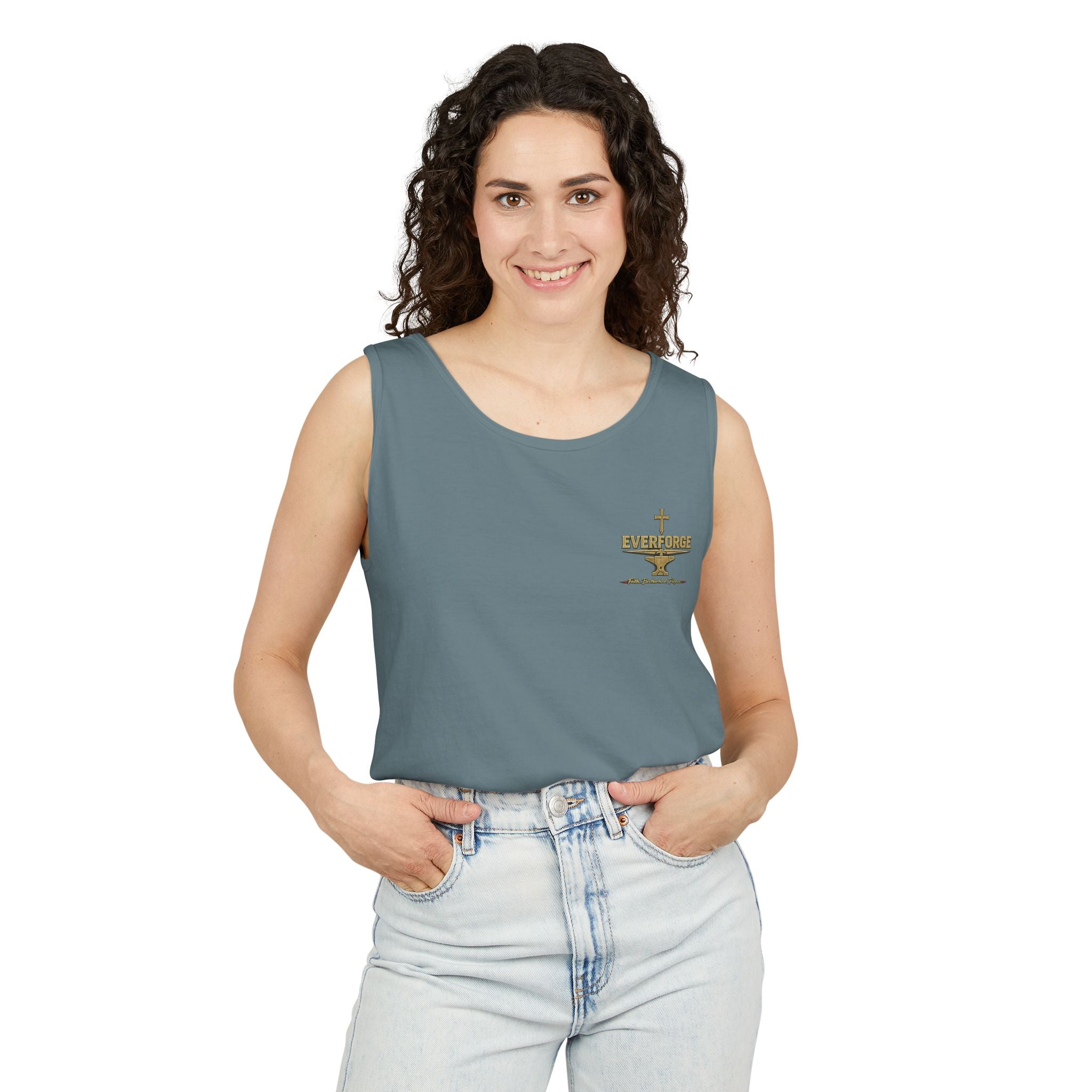 Faith Over Fear Tank Top — Christian Cross Prayer Graphic Tank