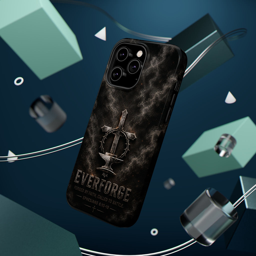 Everforge Faith-Based Magnetic Impact-Resistant Phone Case — "Forged by Faith, Called to Battle" (Ephesians 6:10-19)