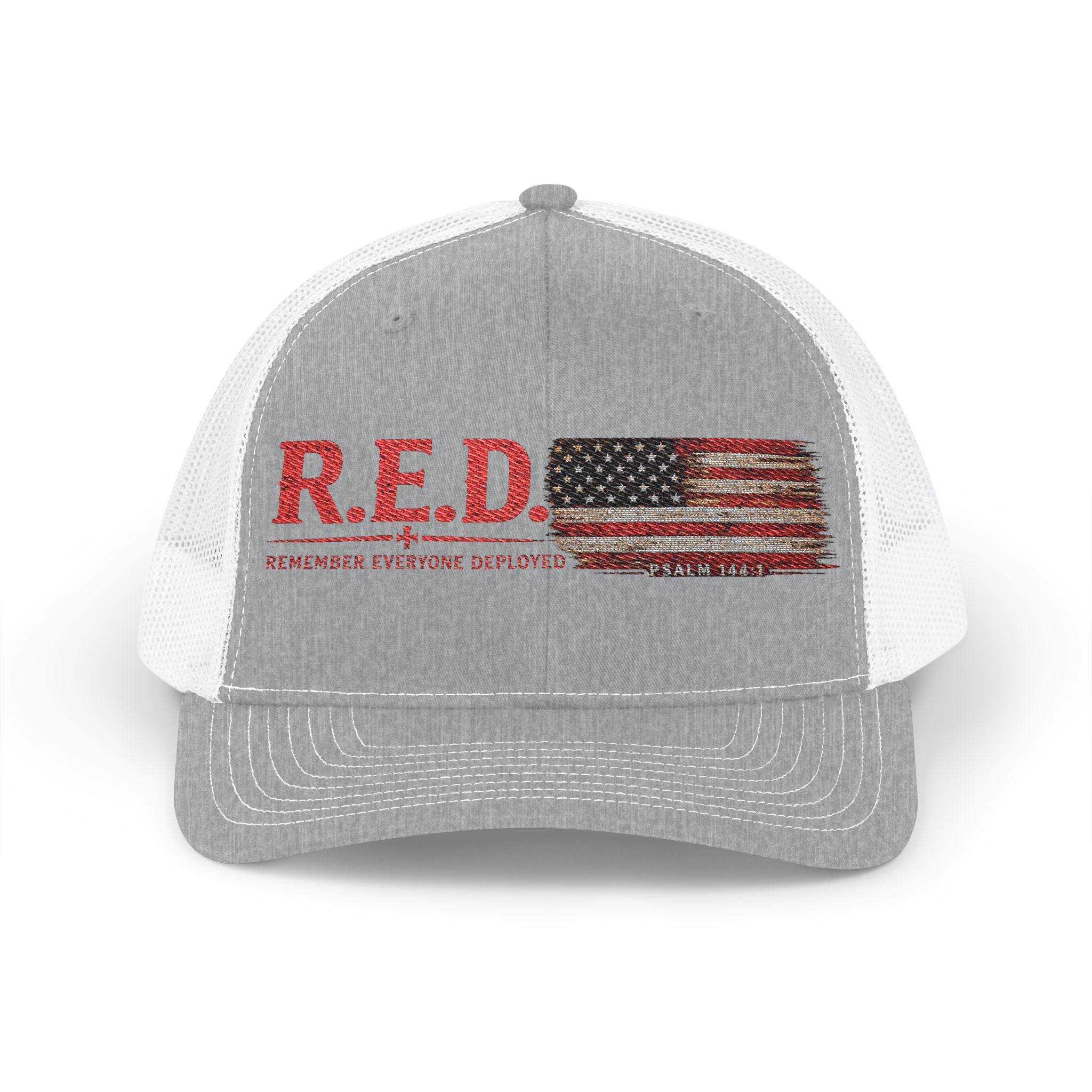 R.E.D. Distressed Flag Trucker Cap