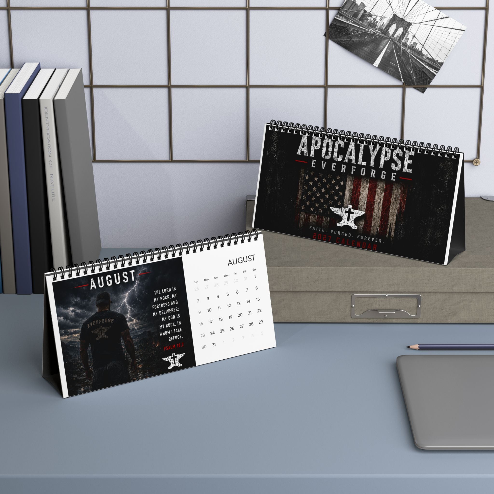 Apocalypse Everforge 2027 Desktop Calendar
