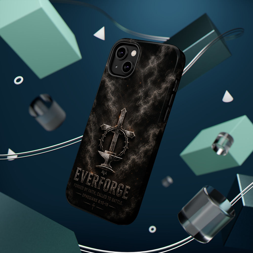 Everforge Faith-Based Magnetic Impact-Resistant Phone Case — "Forged by Faith, Called to Battle" (Ephesians 6:10-19)