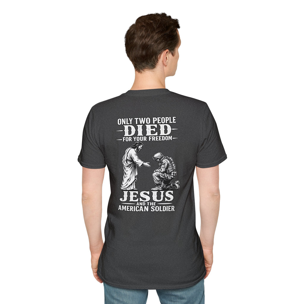 Jesus and the American Soldier T-Shirt — Patriot Faith Graphic Tee