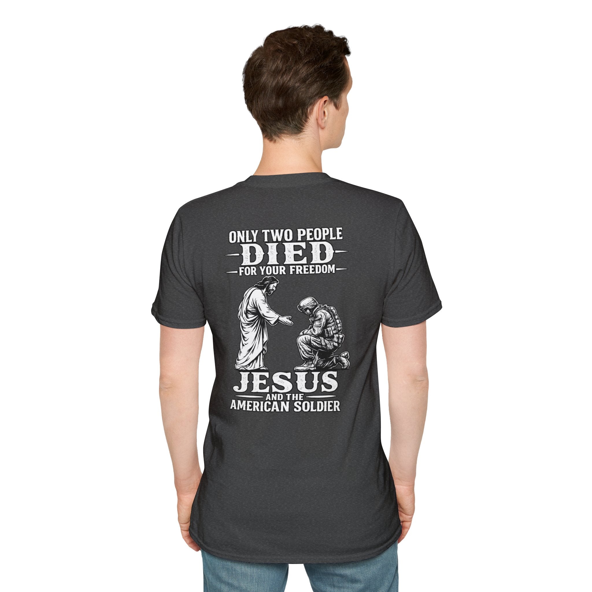 Jesus and the American Soldier T-Shirt — Patriot Faith Graphic Tee
