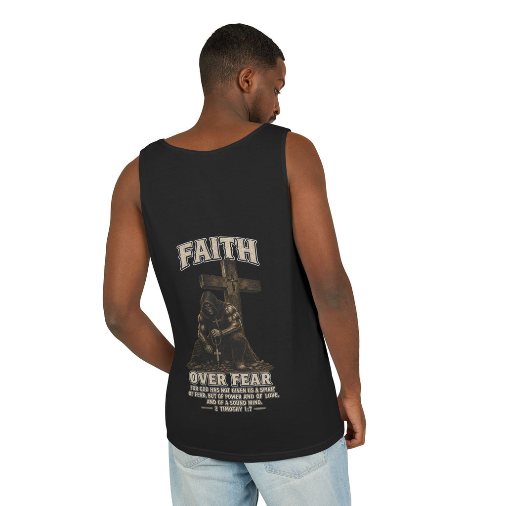 Faith Over Fear Tank Top — Christian Cross Prayer Graphic Tank