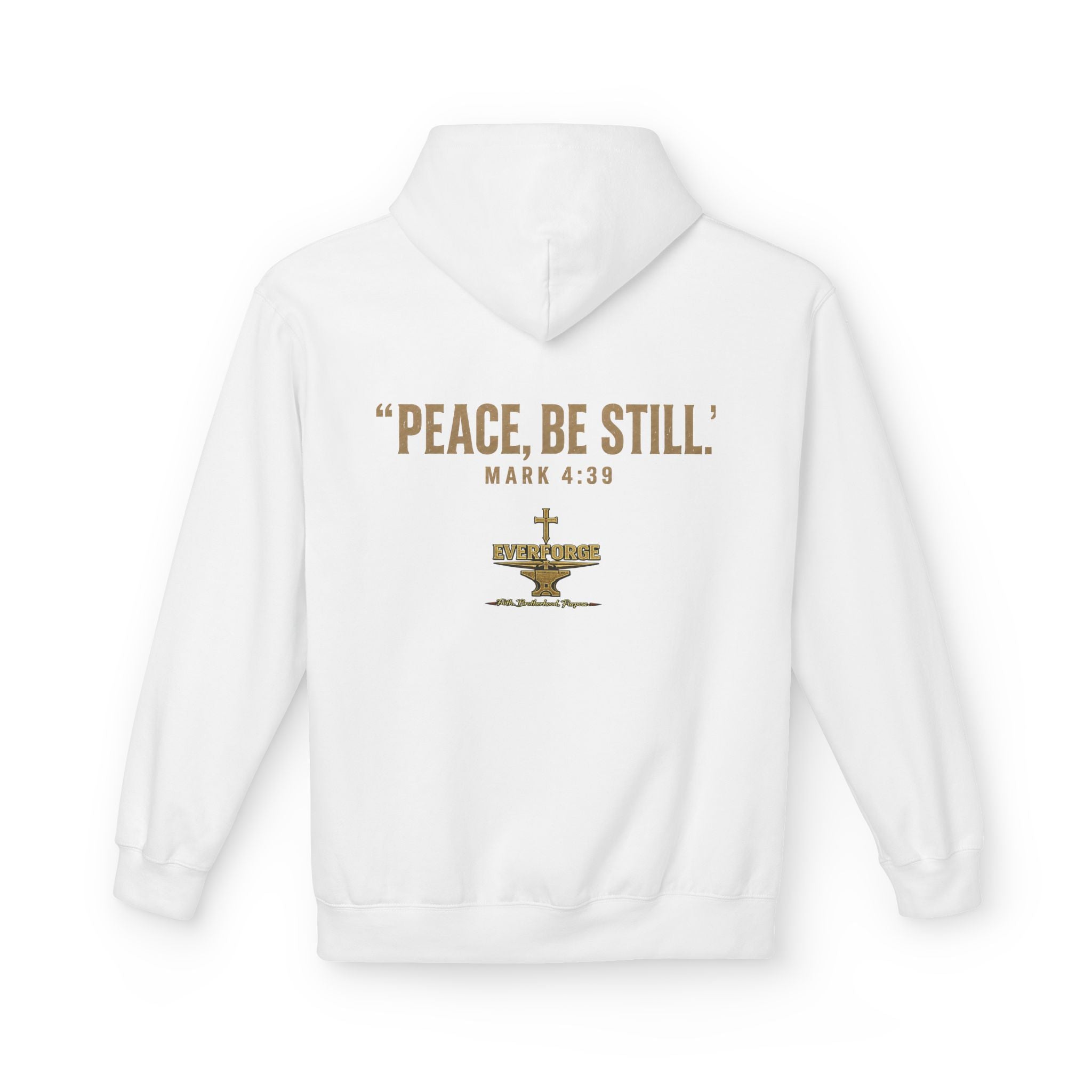 Faith Over Fear Hoodie — "Peace, Be Still" Christian Pullover