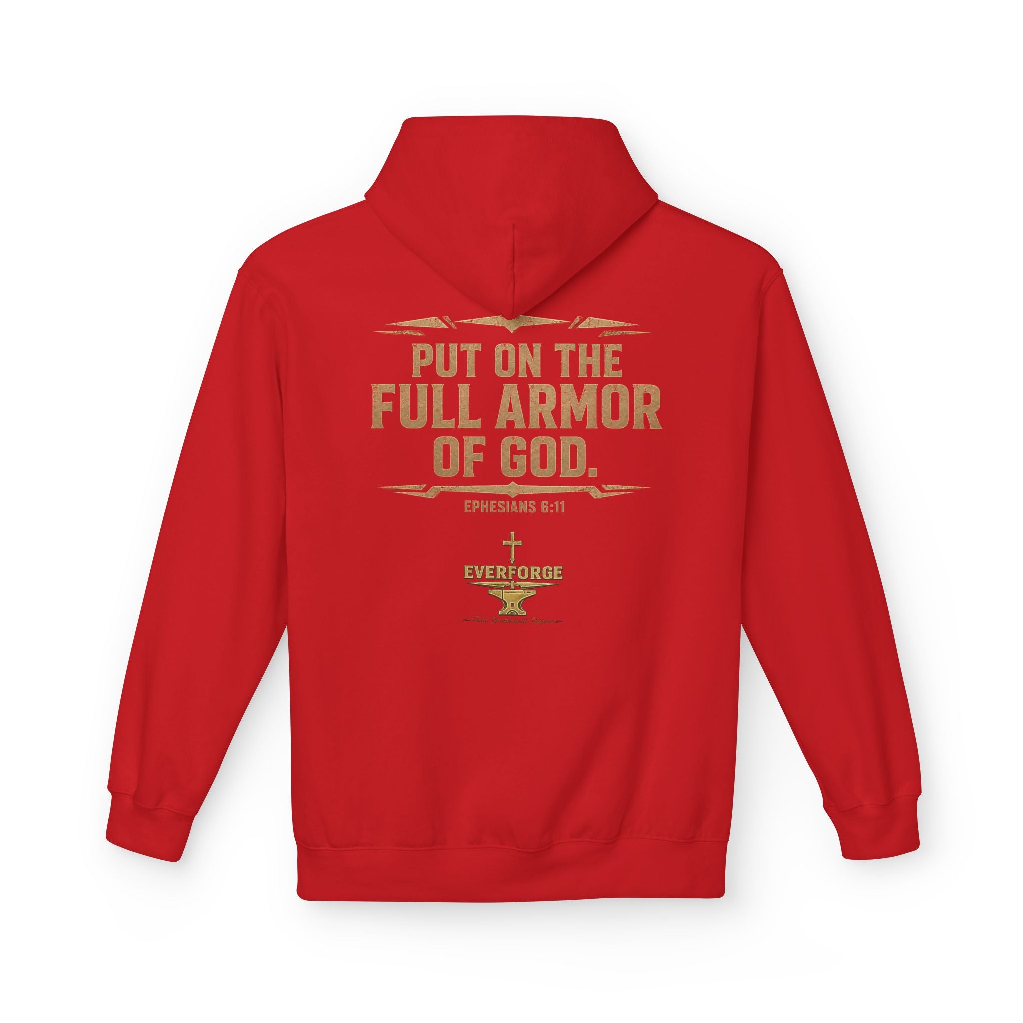 Warrior for Christ Hoodie — "Put On the Full Armor of God" Christian Faith Pullover