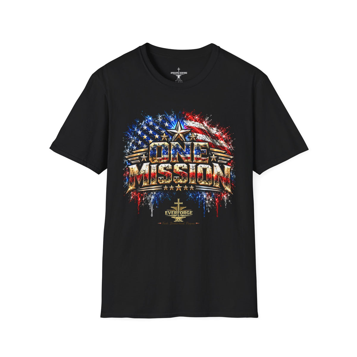 Veteran's Day Christian Military T-Shirt – One Mission, Same God Patriotic Faith Design