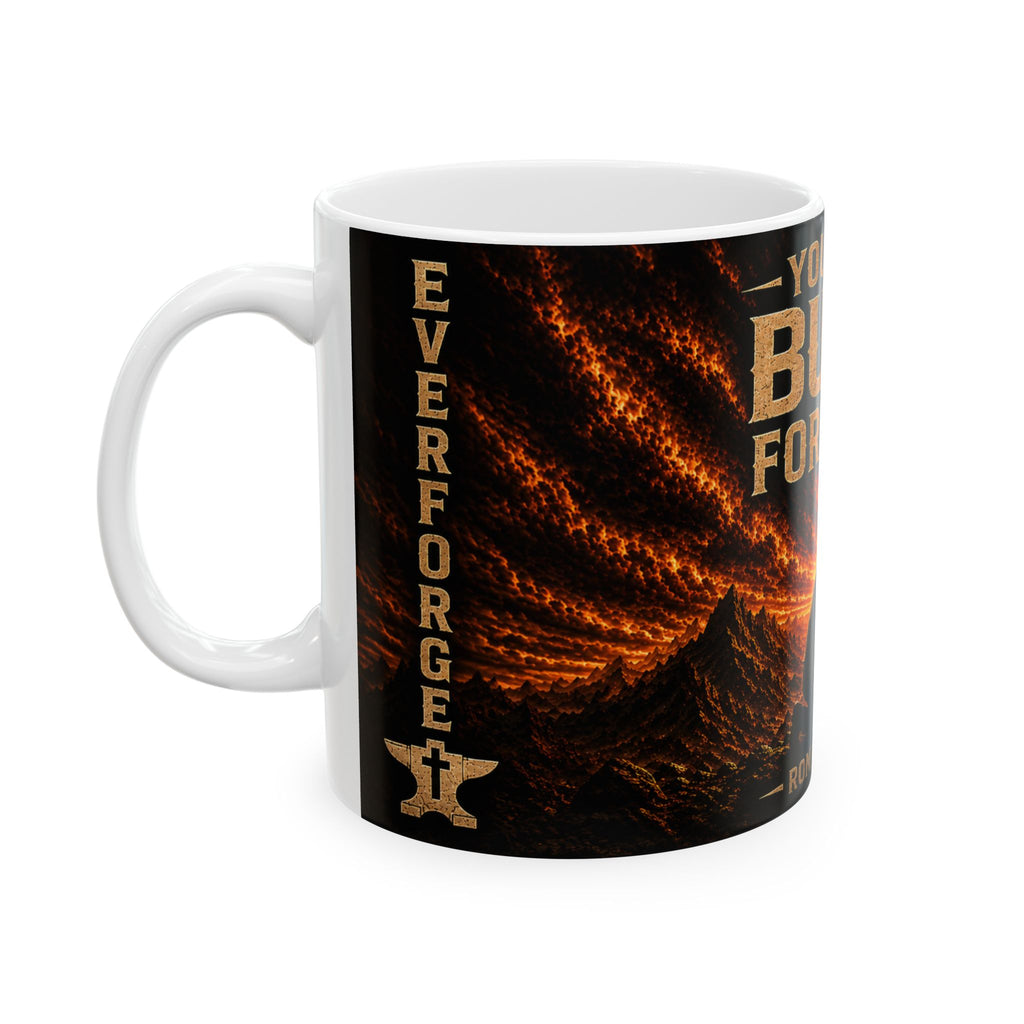 Built For More Christian Coffee Mug — "You Were Built For More" Romans 5:3-5 Inspirational Ceramic Mug