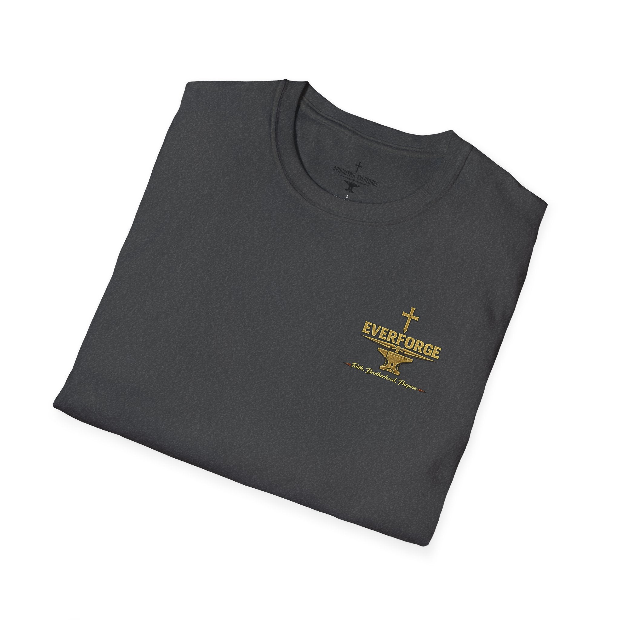 Forged in Fire Anvil Cross T-Shirt — "Forged in Fire" Christian Brotherhood Tee