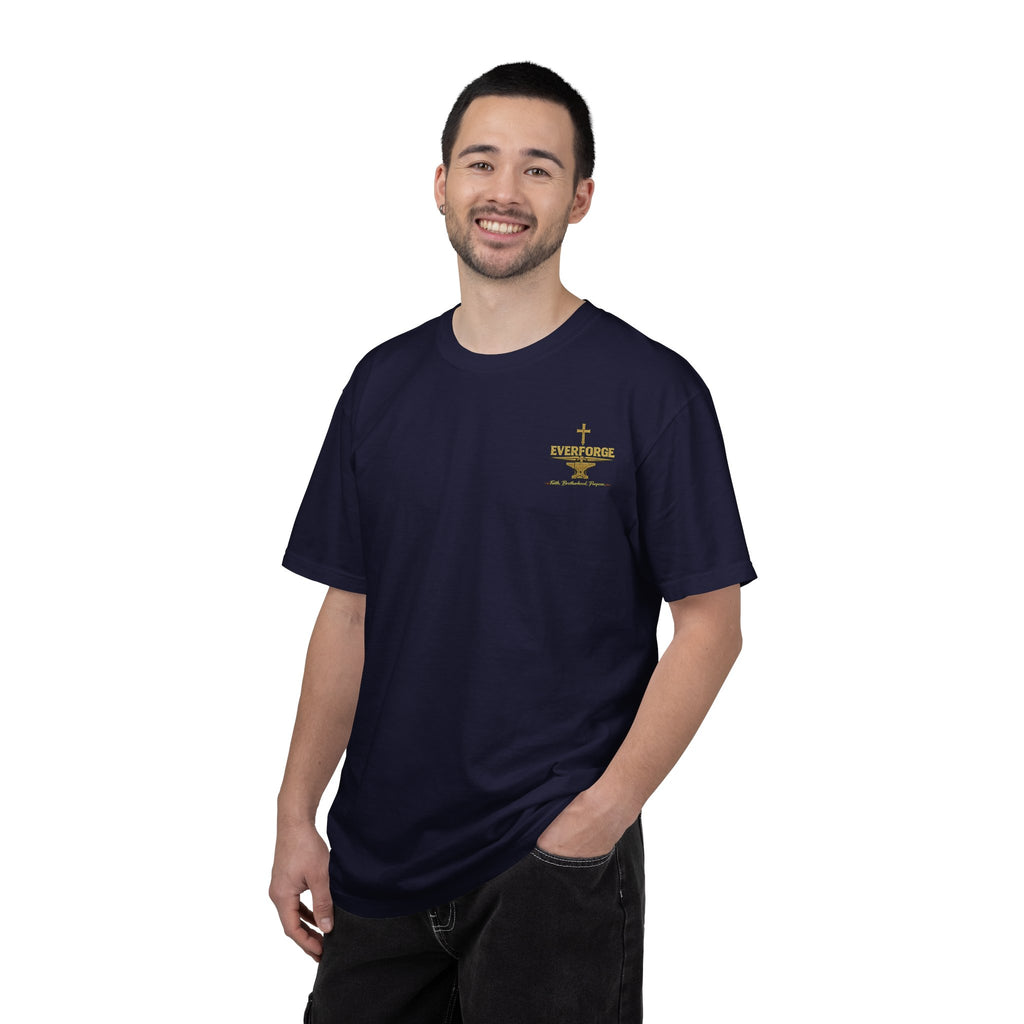 Christian Cross T-Shirt — “Act Like Men. Be Strong.” (1 Corinthians 16:13)