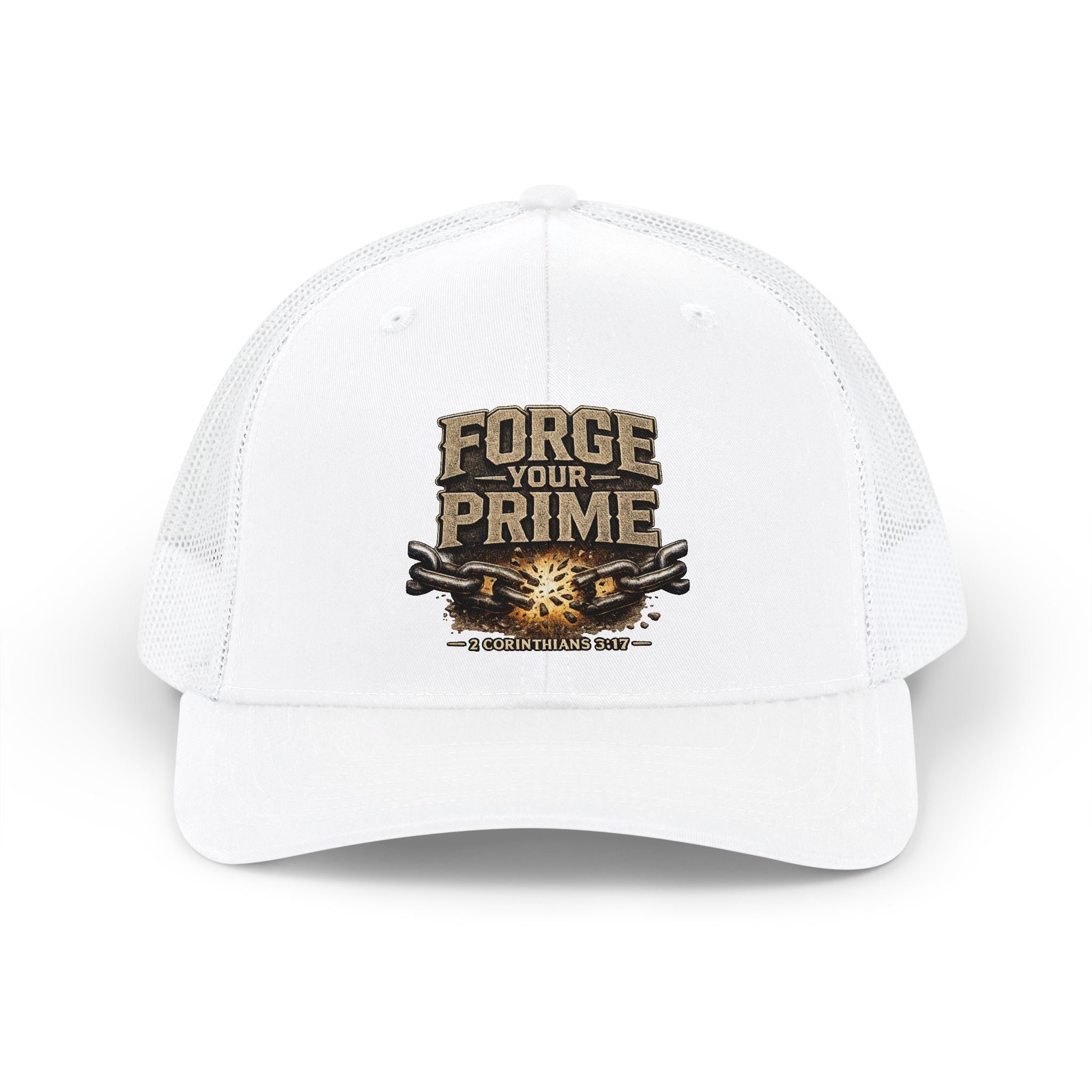 Forge Your Prime Snapback Trucker Cap — Motivational Anvil Design