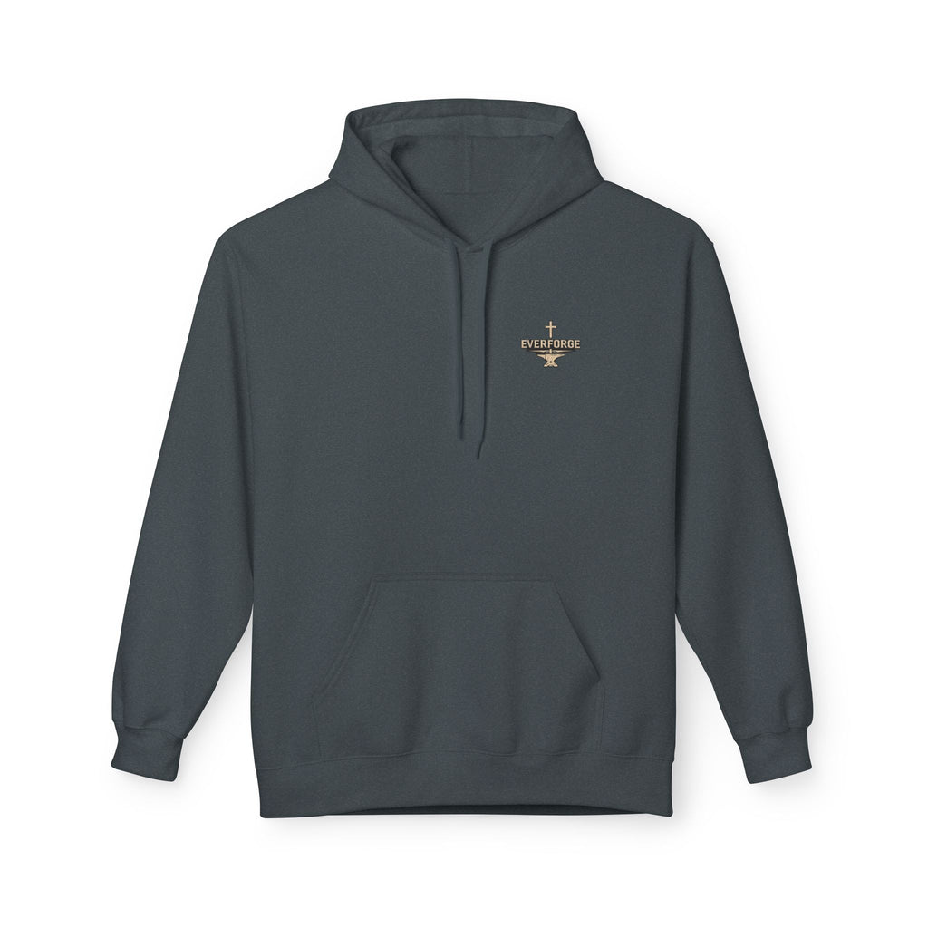 Christian Cross Hoodie — "I Became The Man I Used To Be" Faith Graphic Pullover