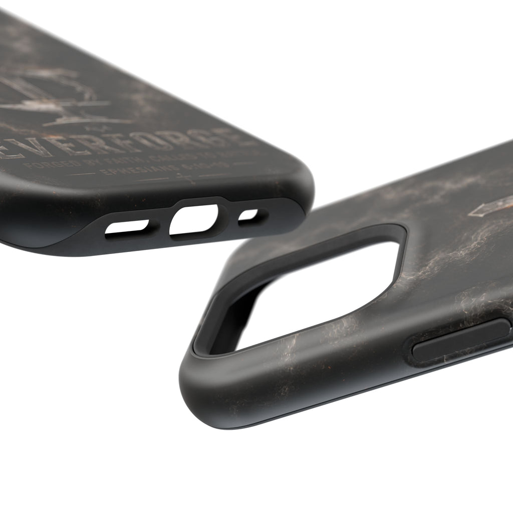 Everforge Faith-Based Magnetic Impact-Resistant Phone Case — "Forged by Faith, Called to Battle" (Ephesians 6:10-19)