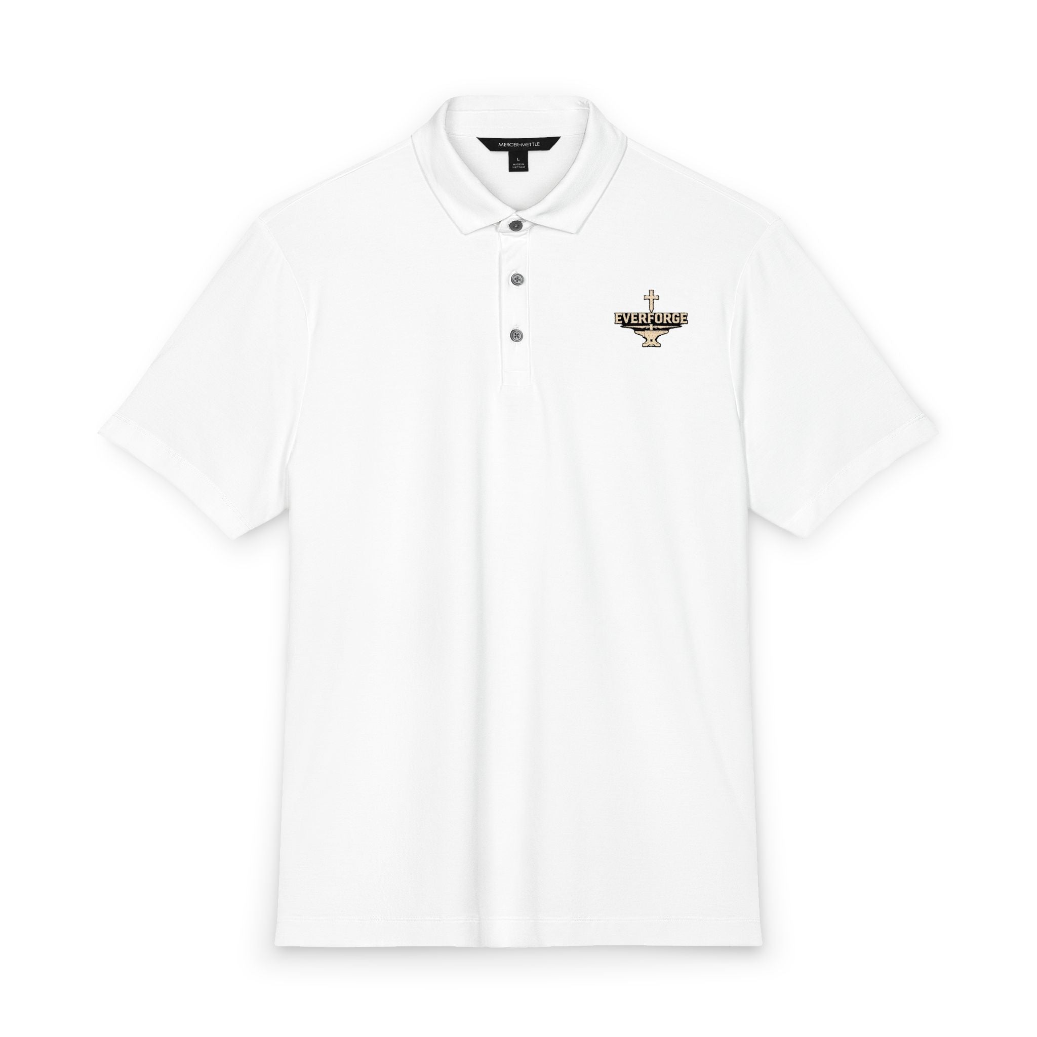 Men's Stretch Polo with Winged Crest
