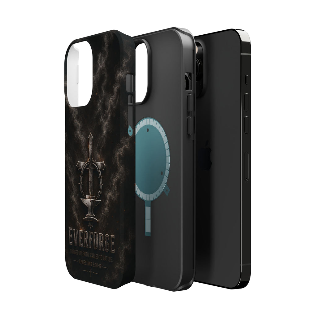 Everforge Faith-Based Magnetic Impact-Resistant Phone Case — "Forged by Faith, Called to Battle" (Ephesians 6:10-19)