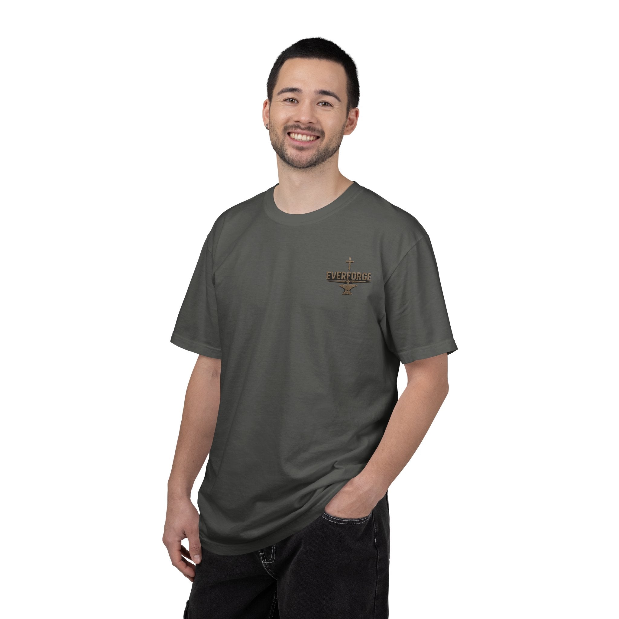 Christian Cross T-Shirt — “Act Like Men. Be Strong.” (1 Corinthians 16:13)
