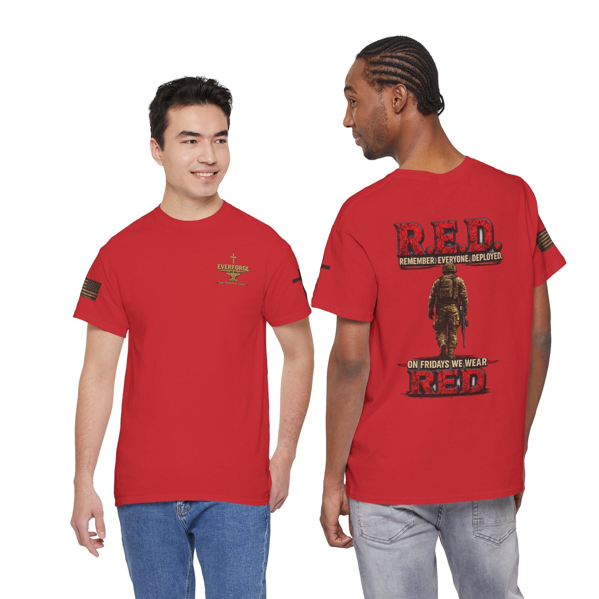 T-Shirt — 'On Fridays We Wear Red' Veteran/Patriot Graphic Tee