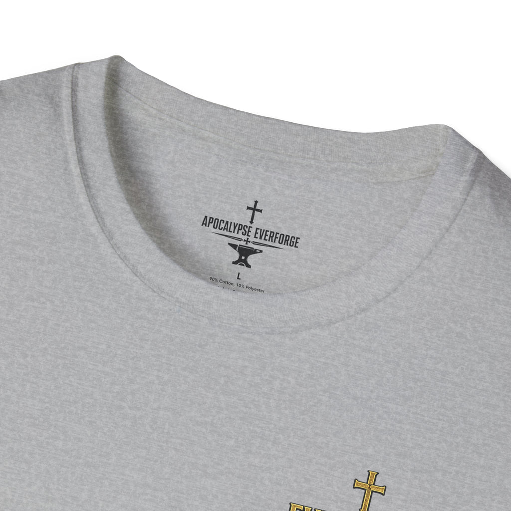 Forged in Fire Anvil Cross T-Shirt — "Forged in Fire" Christian Brotherhood Tee
