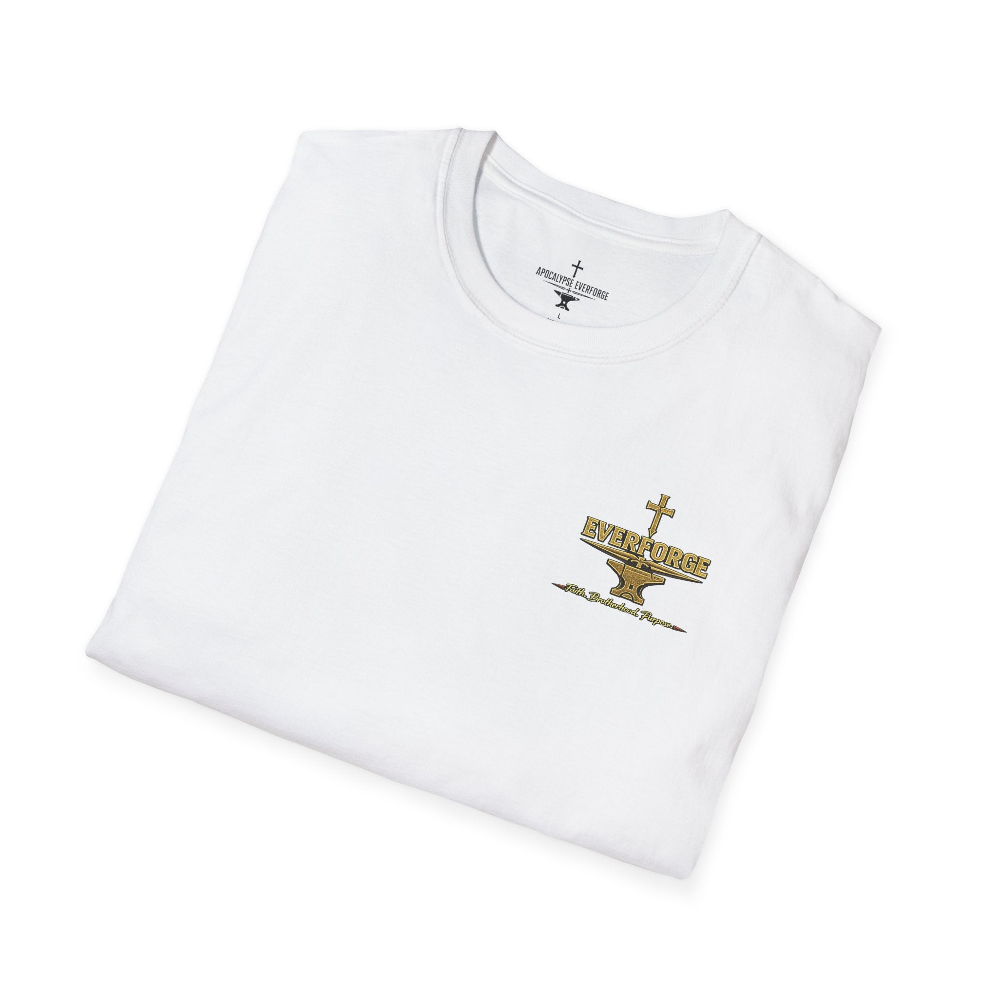 Forged in Fire Anvil Cross T-Shirt — "Forged in Fire" Christian Brotherhood Tee