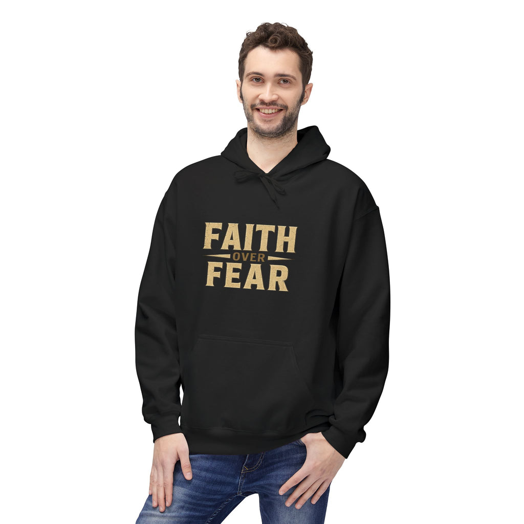 Faith Over Fear Hoodie — "Peace, Be Still" Christian Pullover