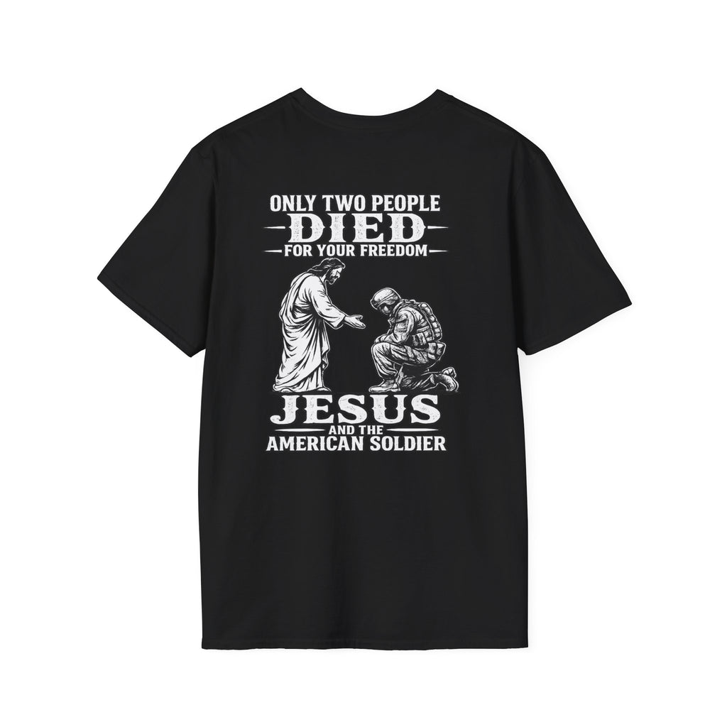 Jesus and the American Soldier T-Shirt — Patriot Faith Graphic Tee
