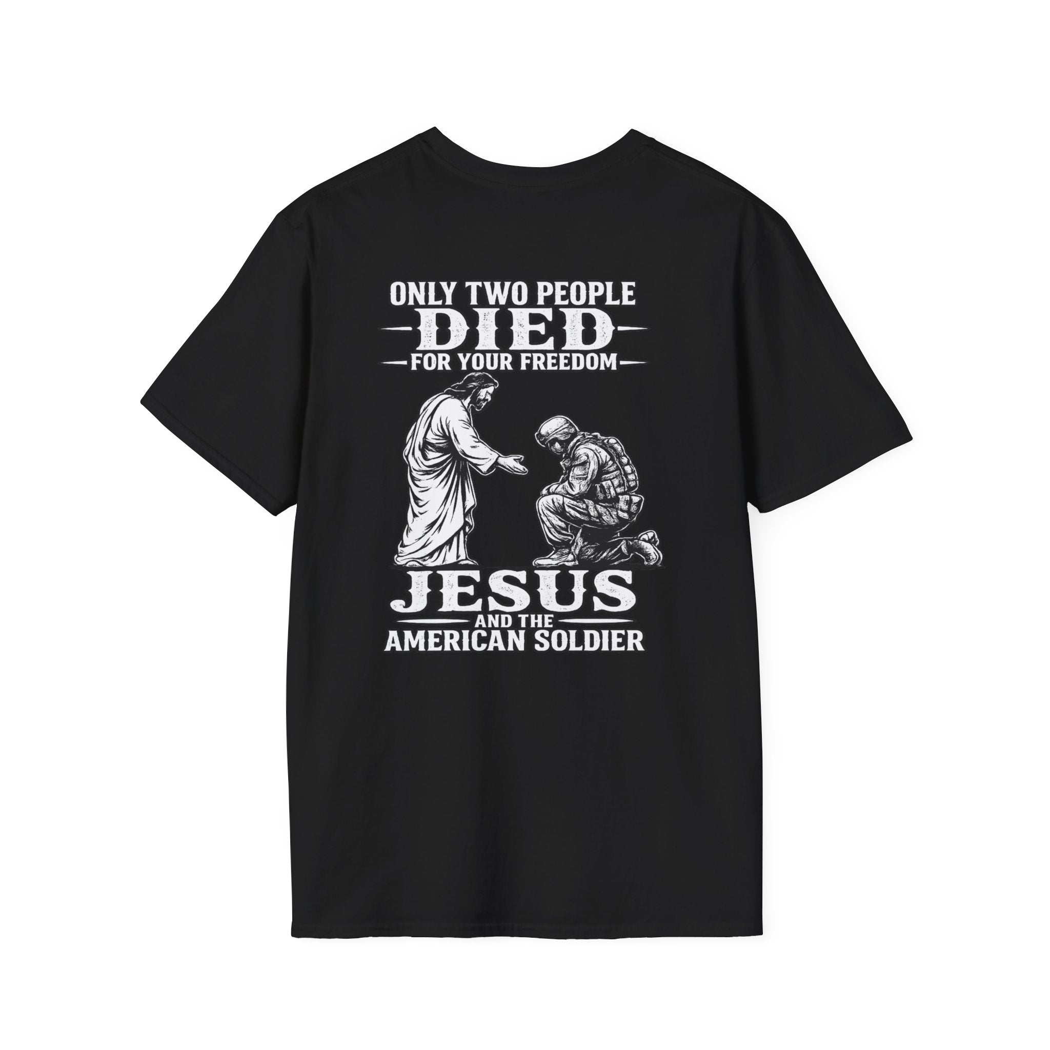 Jesus and the American Soldier T-Shirt — Patriot Faith Graphic Tee