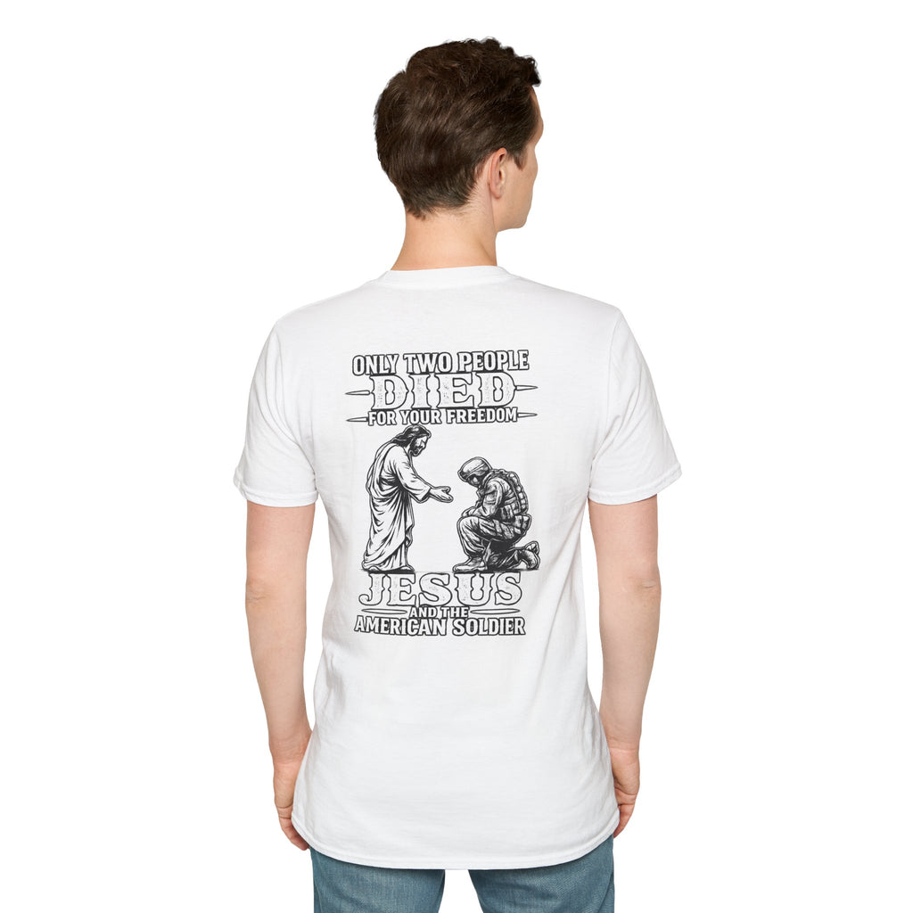 Jesus and the American Soldier T-Shirt — Patriot Faith Graphic Tee